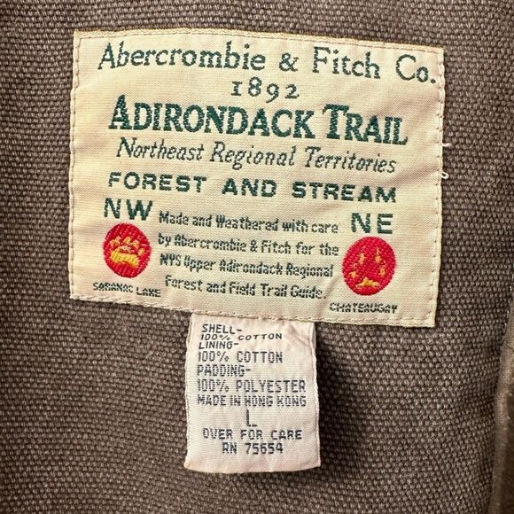 Vintage Abercrombie & Fitch Men’s Canvas Chore Coat Adirondack Trail Parka Large - Picture 4 of 14